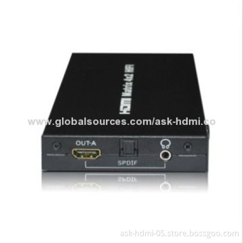 Hi-Fi 4x2 1,080P HDMI Matrix with Remote Control, HDMI-CEC Function